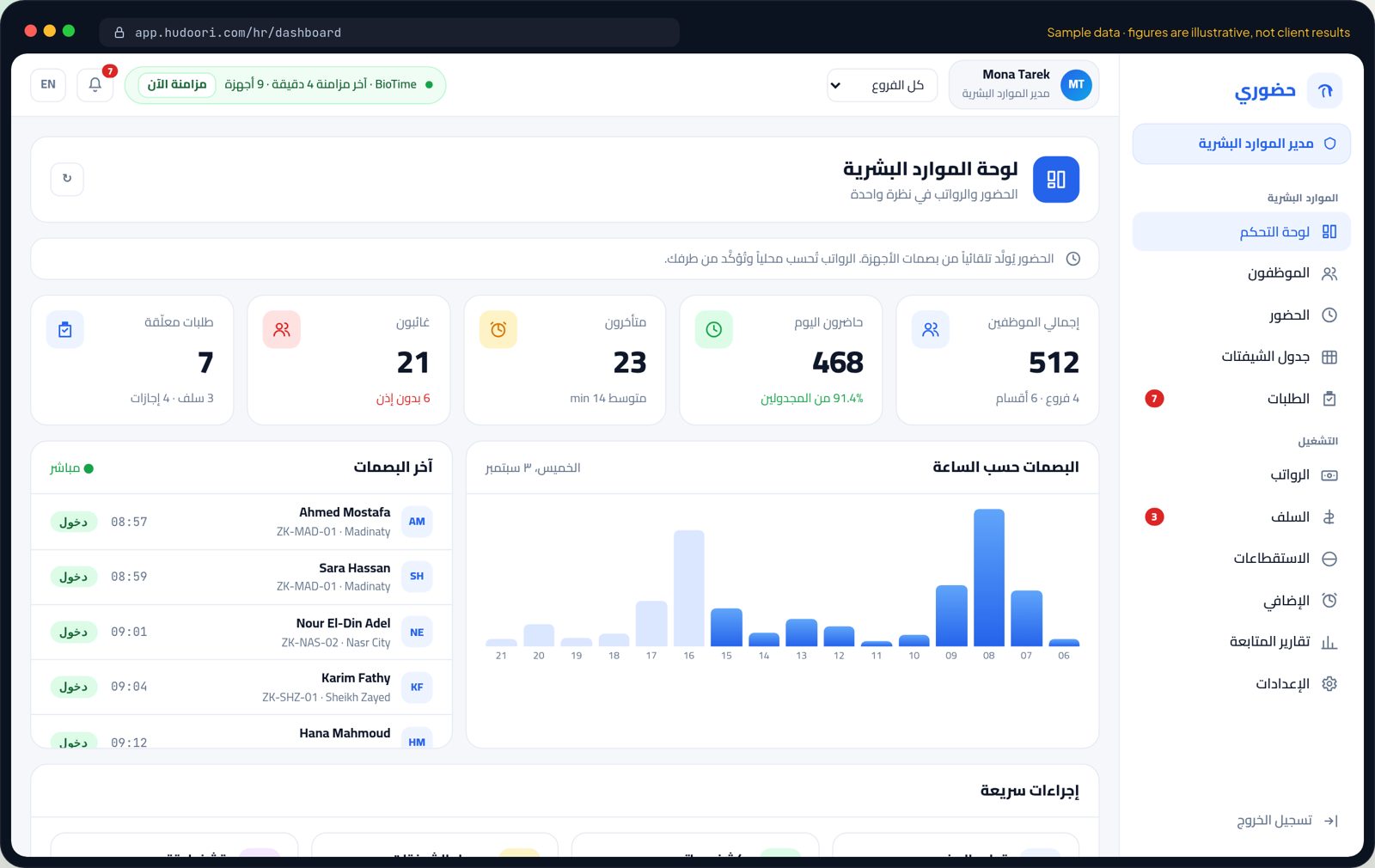 Hudoori in Arabic